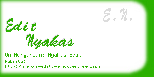 edit nyakas business card